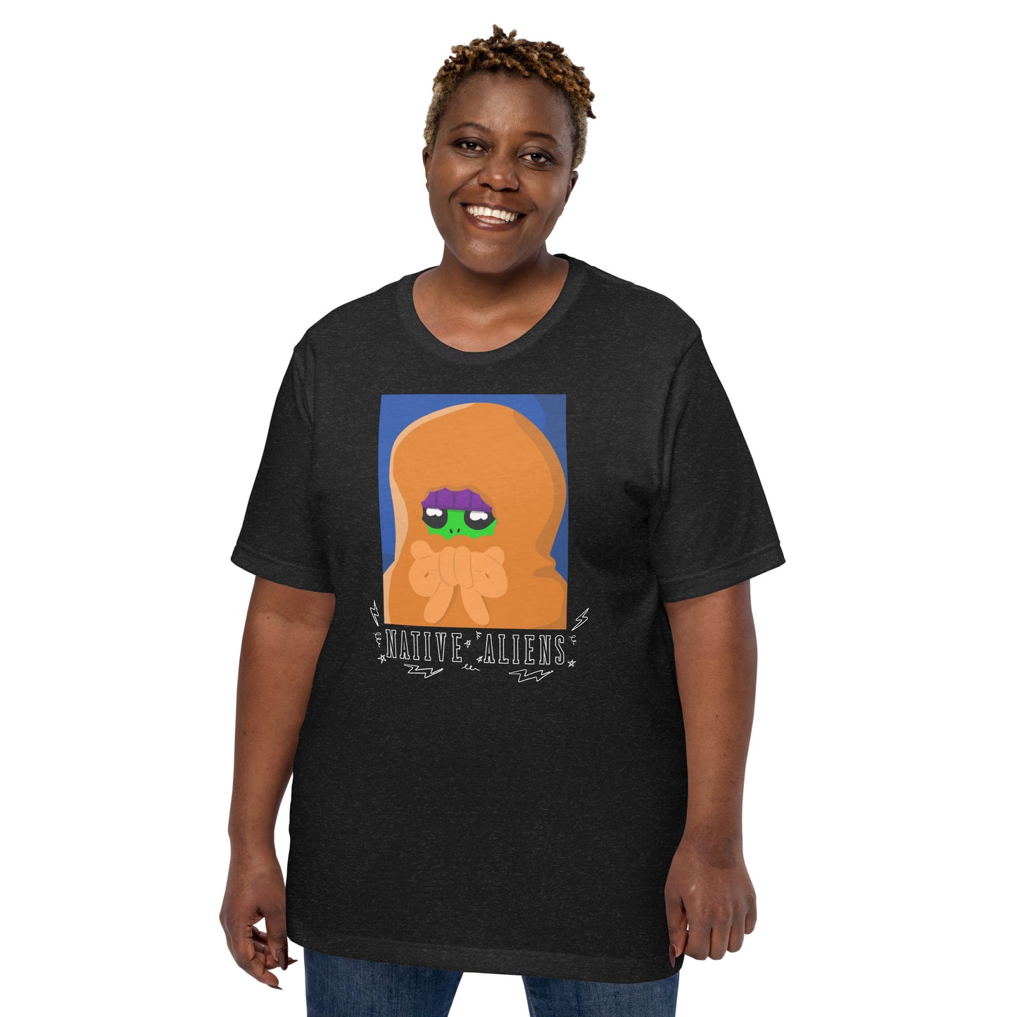 Native Aliens Zipped up-Unisex t-shirt